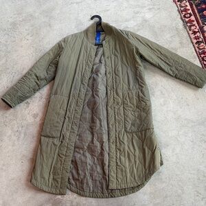 Kit and Ace Taupe Quilted Jacket size medium - green